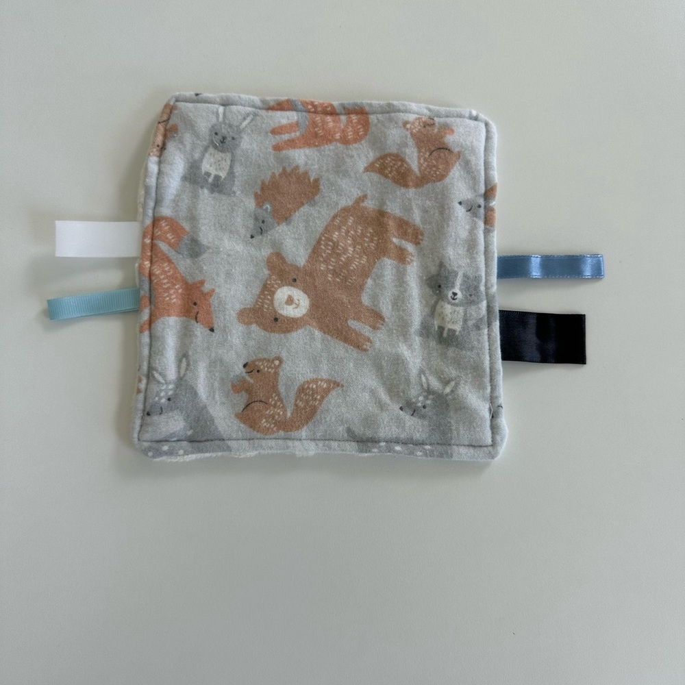 New! Handmade Baby tag sensory blanket
